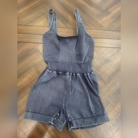 Free People Washed Black (heavy on the washed) Runsie XS/S - Picture 1 of 5